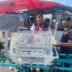 Umut Gökyüzünden Geldi: Minik Bebek Ambulans Helikopterle Ağrı’ya Sevk Edildi